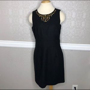 Banana Republic Sheath Dress Black Size 8 With Stones